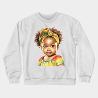 Watercolor Juneteenth Baby Girl Crewneck Sweatshirt